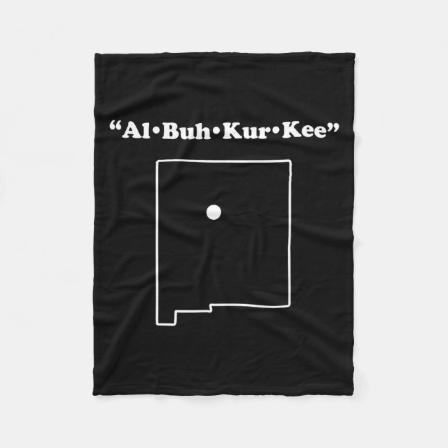 Albuquerque New Mexico Funny Phonetic Gag Gift  Fleecefilt (Framsidan)