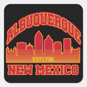 Albuquerque,New mexico Fyrkantigt Klistermärke