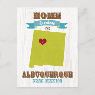 Albuquerque, New mexico Karta - hem är där Vykort