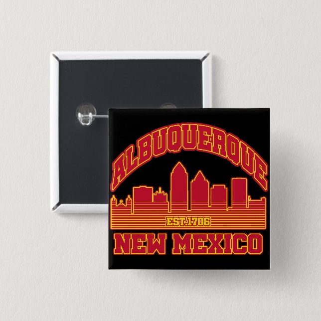 Albuquerque,New mexico Knapp (Framsida & baksida)