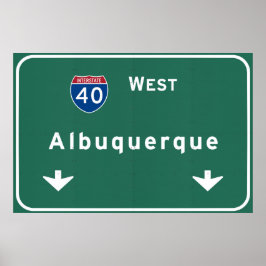 Albuquerque New mexico nm Interstate Highway: Poster
