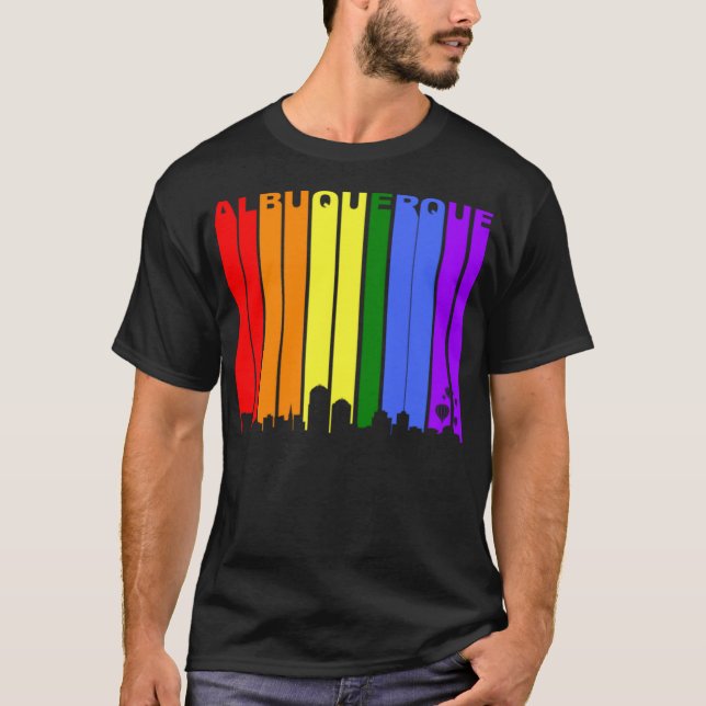 Albuquerque New mexico Rainbow LGBT Gay pride T Shirt (Framsida)