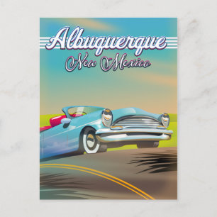 Albuquerque New Mexico reseinformation affisch Vykort
