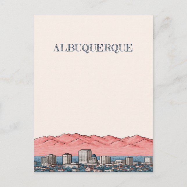 Albuquerque New Mexico Resepostkort Vykort (Framsida)