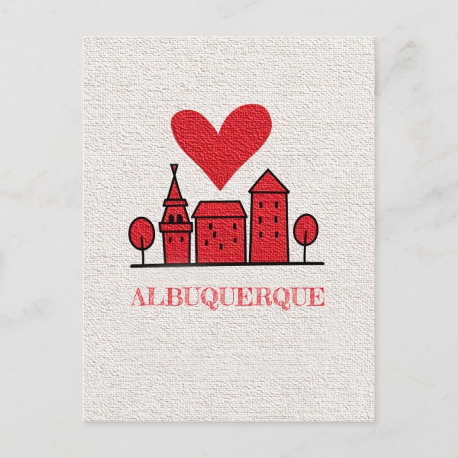 Albuquerque New mexico resevykort Vykort (Framsida)
