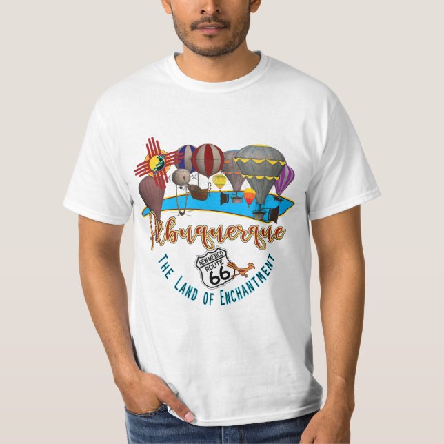 Albuquerque New mexico Route 66 Luftballonger So T Shirt (Framsida)