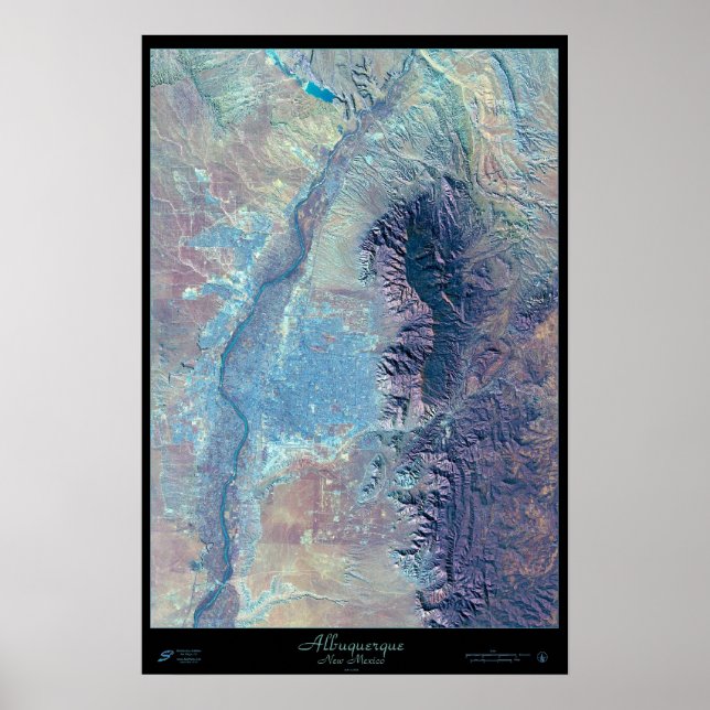 Albuquerque, New Mexico satellit affisch (Framsidan)