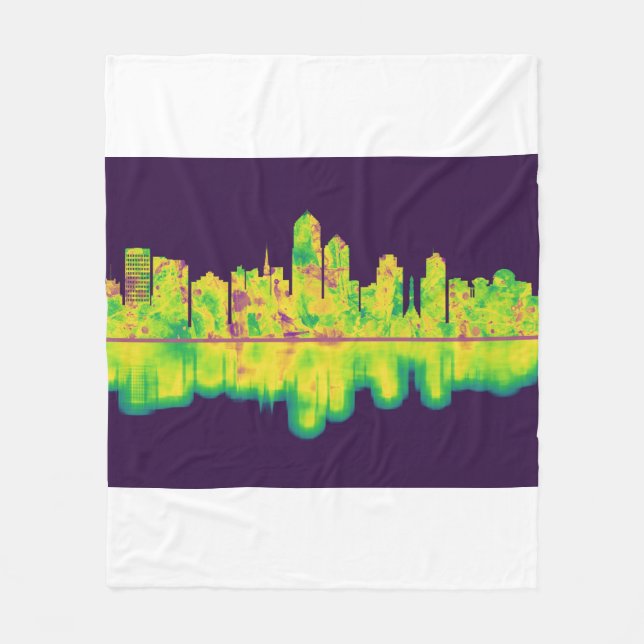 Albuquerque New mexico Skyline Fleecefilt (Framsidan)