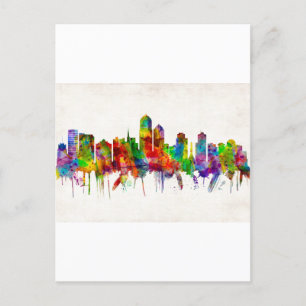 Albuquerque New mexico Skyline Inbjudan Vykort