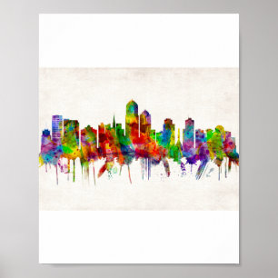 Albuquerque New mexico Skyline Poster