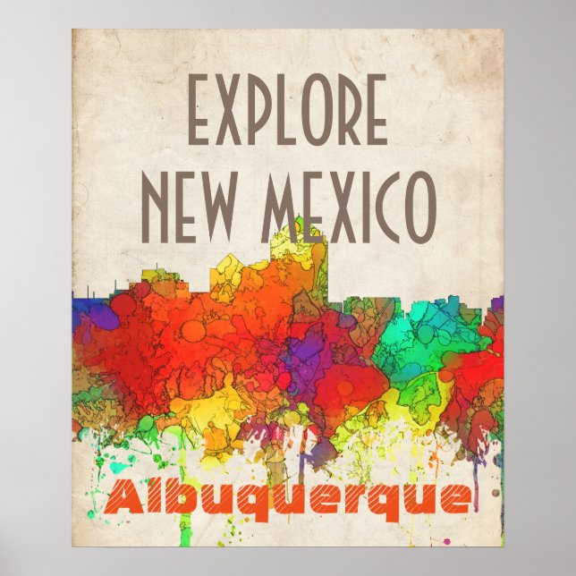 Albuquerque New mexico Skyline-SG Poster (Framsidan)