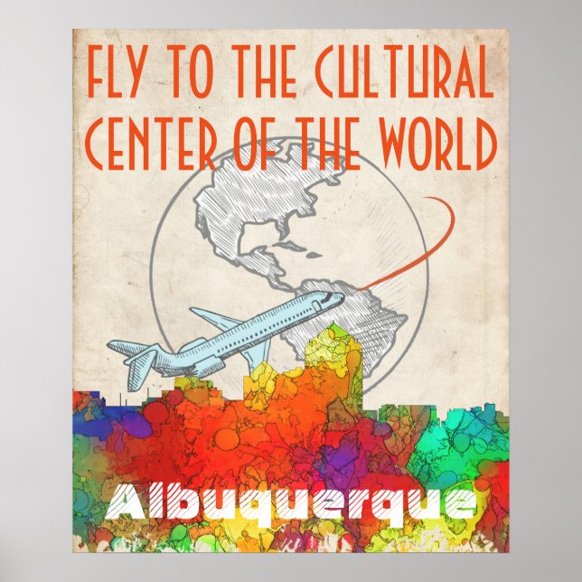 Albuquerque New mexico Skyline-SG Poster (Framsidan)