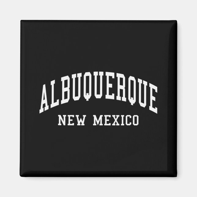 Albuquerque - New Mexico - Throwback Design - Clic Magnet (Framsidan)