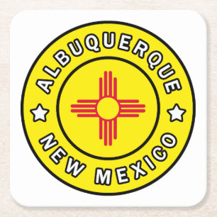 Albuquerque New mexico Underlägg Papper Kvadrat