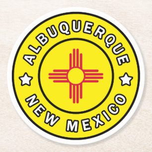 Albuquerque New mexico Underlägg Papper Rund