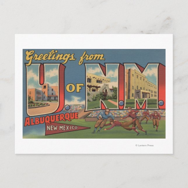 Albuquerque, New mexico-Universiteten i NM Vykort (Framsida)