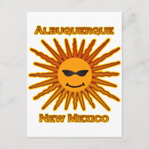 Albuquerque New mexico USA Sol Logotyp Vykort