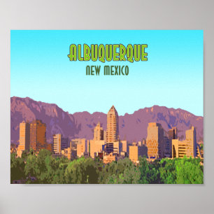 Albuquerque New mexico Vintage Poster