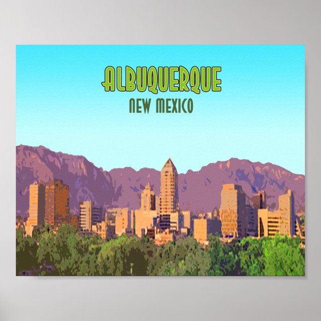 Albuquerque New mexico Vintage Poster (Framsidan)