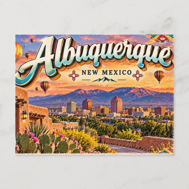 Albuquerque New Mexico Vykort (Framsida)