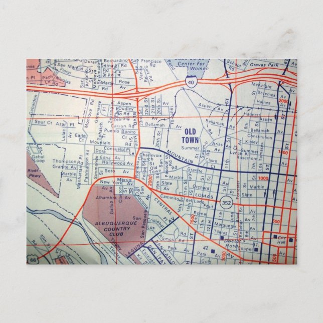 ALBUQUERQUE, NM Vintage Karta vykort (Framsida)
