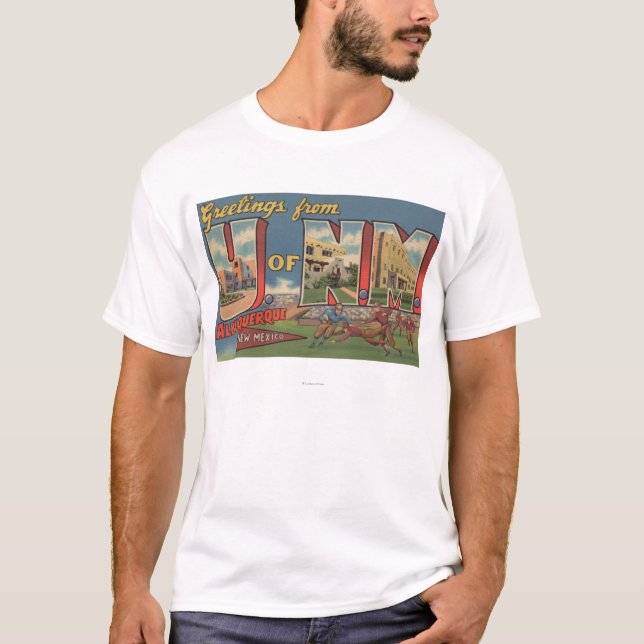 Albuquerque ny - mexico - universiteten av NM Tee Shirt (Framsida)