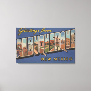 Albuquerque nya - mexico - stora brevplatser canvastryck