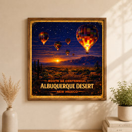 Albuquerque öknen New Mexico hundraårsjubileum Poster