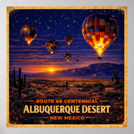 Albuquerque öknen New Mexico hundraårsjubileum Poster