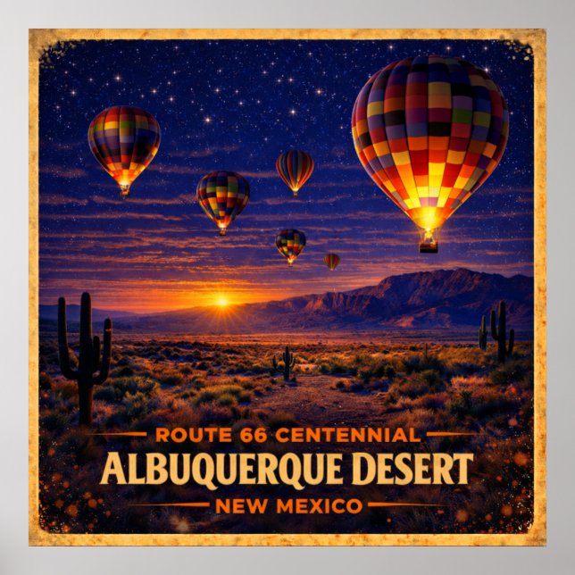 Albuquerque öknen New Mexico hundraårsjubileum Poster (Framsidan)