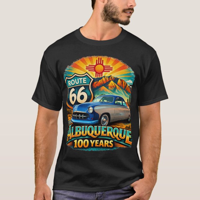 Albuquerque Route 66 Centennial T-shirt (Framsida)
