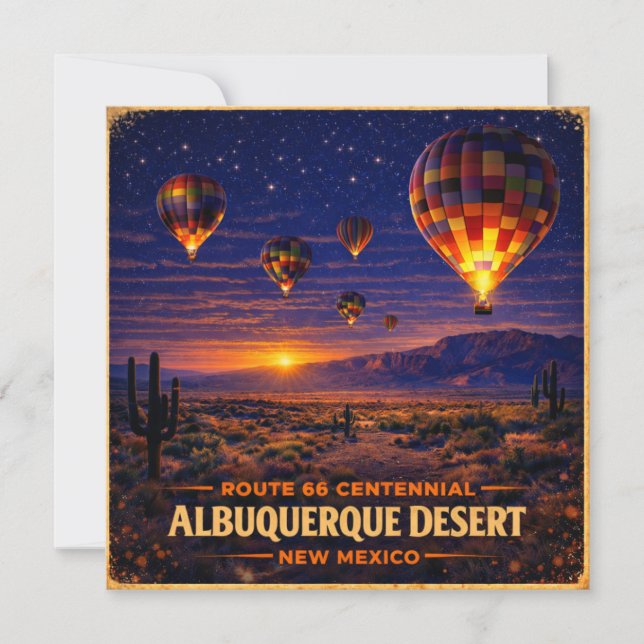 Albuquerque Route 66 Öken Reseskrivdon (Framsida)