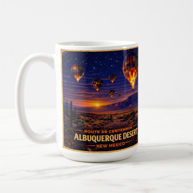 Albuquerque Route 66 Ökenkaffe Presentstil Kaffemugg (Vänster)