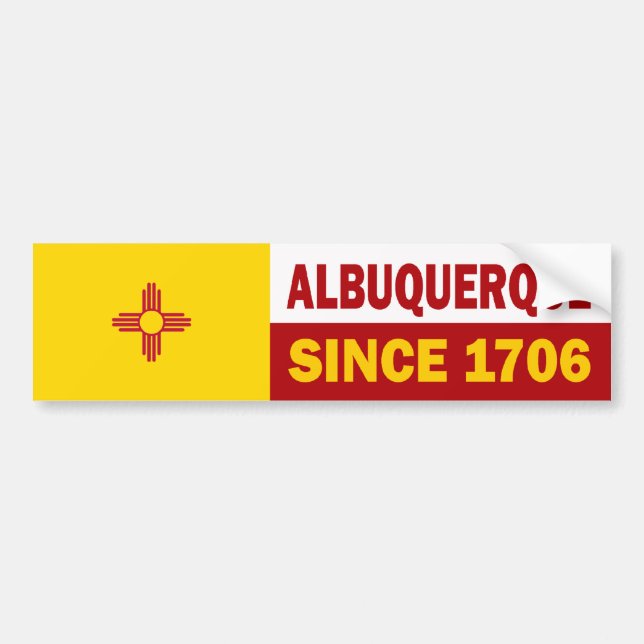 Albuquerque som är ny - mexico efter 1706 bildekal (Framsidan)