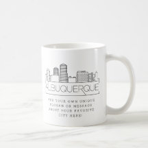 Albuquerque Stylized Skyline | Anpassningsbar Slog