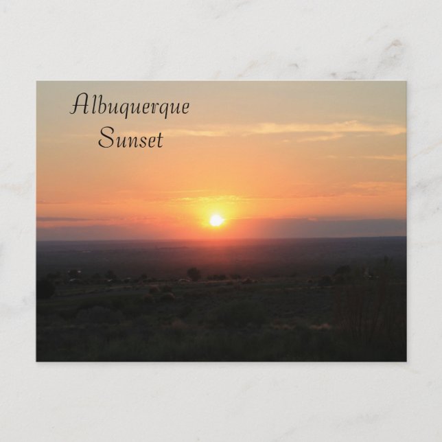 Albuquerque sunset vykort (Framsida)