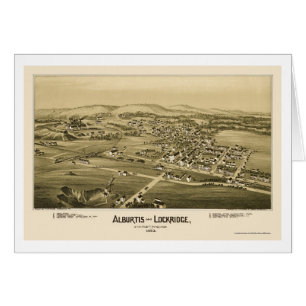 Alburtis och Lockridge, panorama- karta för PA - Hälsningskort