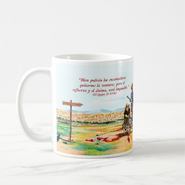 Alcalá de Henares - Cervantes & D. Quijote Kaffemugg (Vänster)
