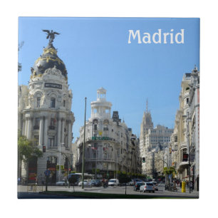 Alcala och Gran via gatan, Madrid belägger med Kakelplatta