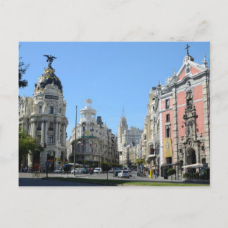 Alcala och Gran Via, Madridvykort Vykort