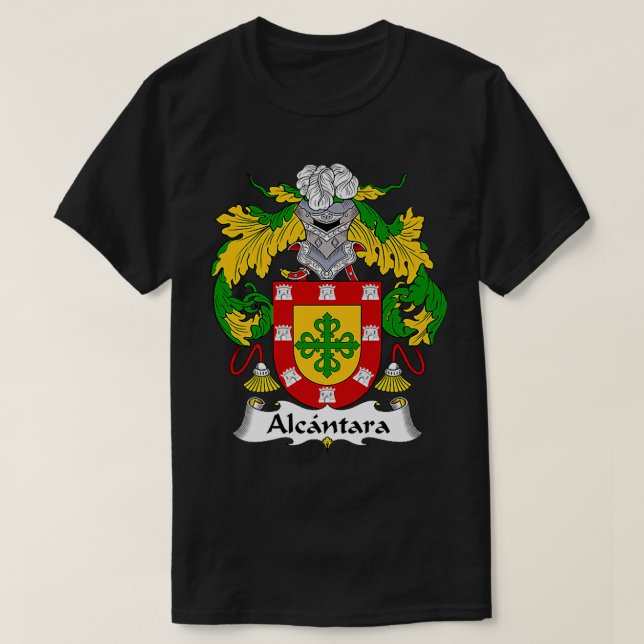Alcantara Jackar Arm Family Crest Premium T Shirt (Design framsida)
