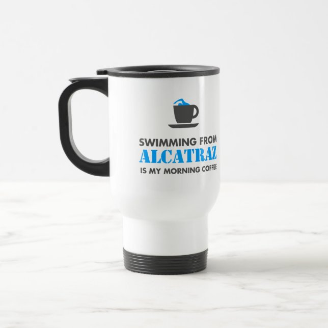 Alcatraz är min travel mug för morgonkaffe | resemugg (Vänster)