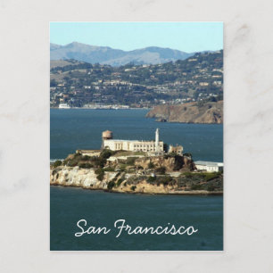 alcatraz bay san fran vykort