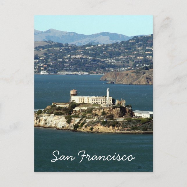alcatraz bay san fran vykort (Framsida)