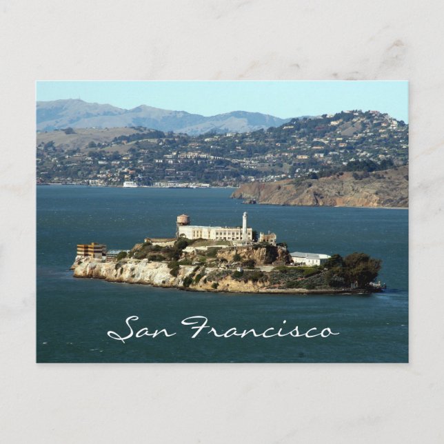 alcatraz bay san fran vykort (Framsida)