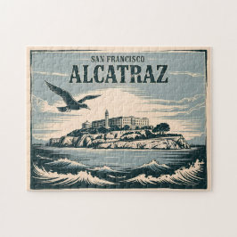 Alcatraz fängelseö San Francisco Resa Retro Pussel