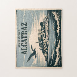 Alcatraz fängelseö San Francisco Resa Retro Pussel
