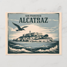 Alcatraz fängelseö San Francisco Resa Retro Vykort