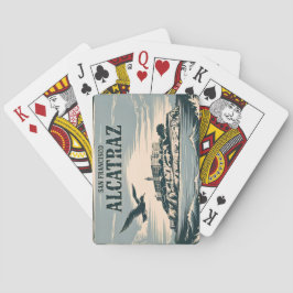 Alcatraz fängelseön San Francisco Resa Retro Casinokort