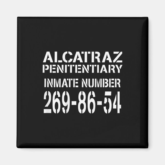Alcatraz-fängelset Funny Prisoner Costume Hallowee Magnet (Framsidan)